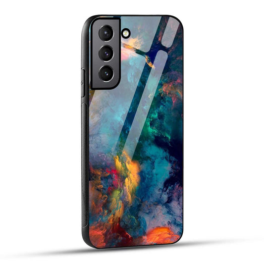 Samsung Galaxy S21 FE 5G Back Cover Abstract Color Printed Glass Case