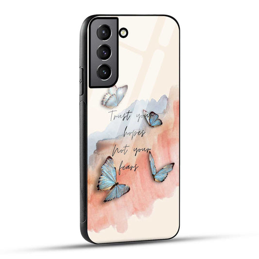 Samsung Galaxy S21 FE 5G Back Cover Trust Your Hopes Printed Glass Case