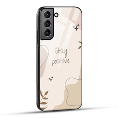 Samsung Galaxy S22 Plus 5G Back Cover Cream Beige Aesthetic Printed Glass Case