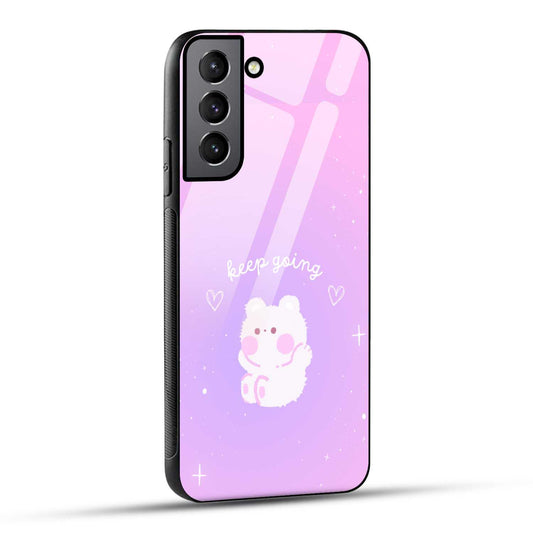 Samsung Galaxy S21 FE 5G Back Cover Pink Purple Gradient Aesthetic Motivational Printed Glass Case