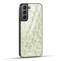 Samsung Galaxy S21 Plus 5G Back Cover Flower Art Printed Glass Case