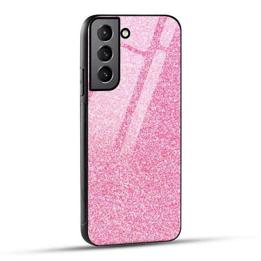 Samsung Galaxy S21 Plus 5G Back Cover Pink Glitter Printed Glass Case