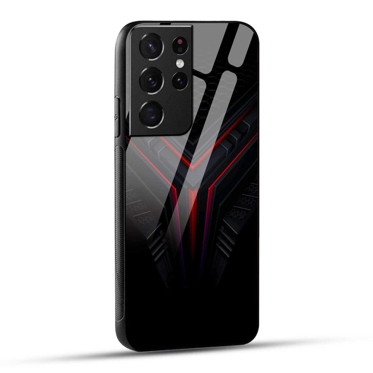 Samsung Galaxy S21 Ultra 5G Back Cover Abstract Robotic Printed Glass Case