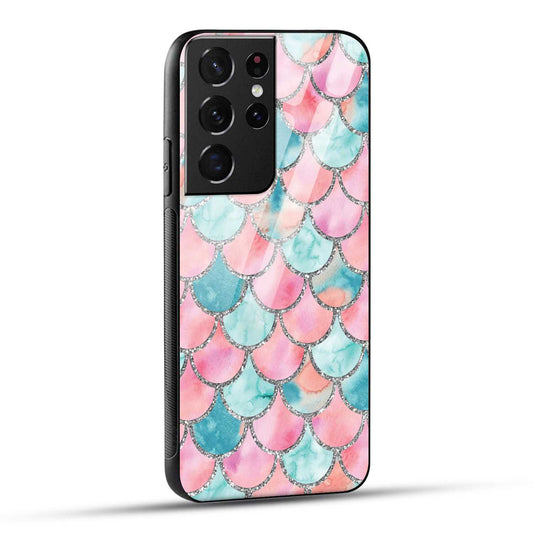 Samsung Galaxy S21 Ultra 5G Back Cover Mirror Pattern Printed Glass Case