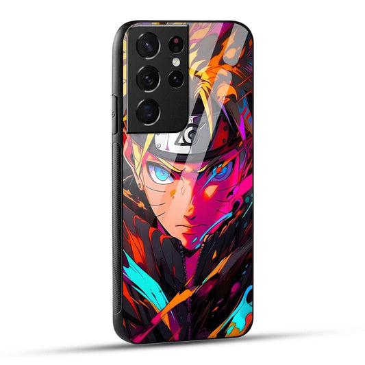 Samsung Galaxy S21 Ultra 5G Back Cover Colourful Cartoon anime Printed Glass Case