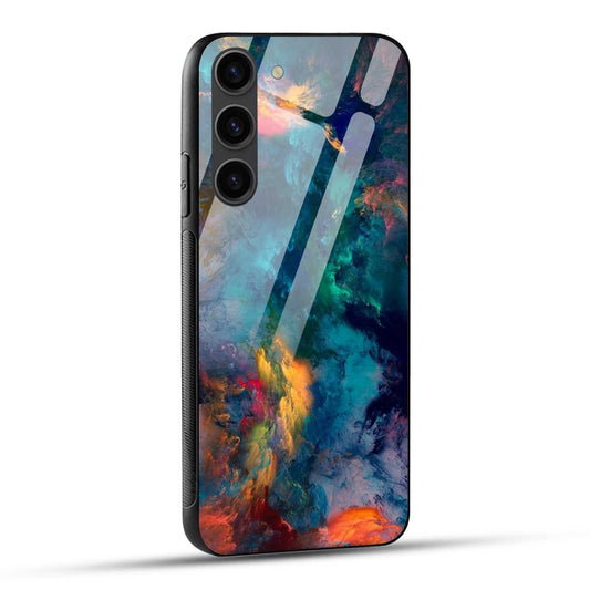 Samsung Galaxy S23 5G Back Cover Abstract Color Printed Glass Case