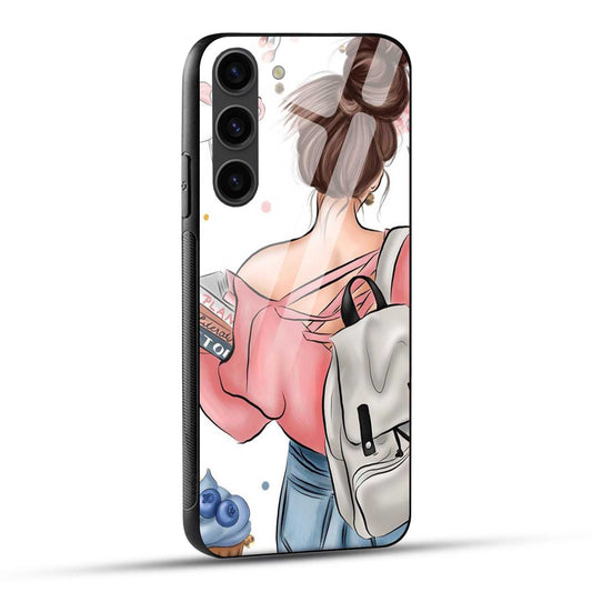 Samsung Galaxy S23 5G Back Cover Padhaku Girl Printed Glass Case
