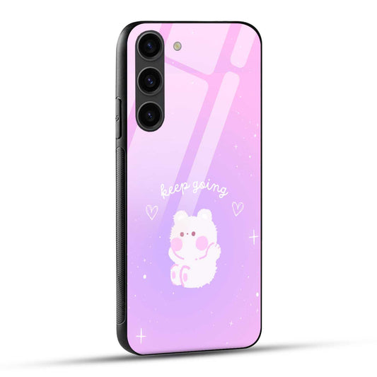 Samsung Galaxy S23 5G Back Cover Pink Purple Gradient Aesthetic Motivational Printed Glass Case