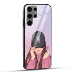 Samsung Galaxy S24 Ultra 5G Back Cover Cap Girl Printed Glass Case