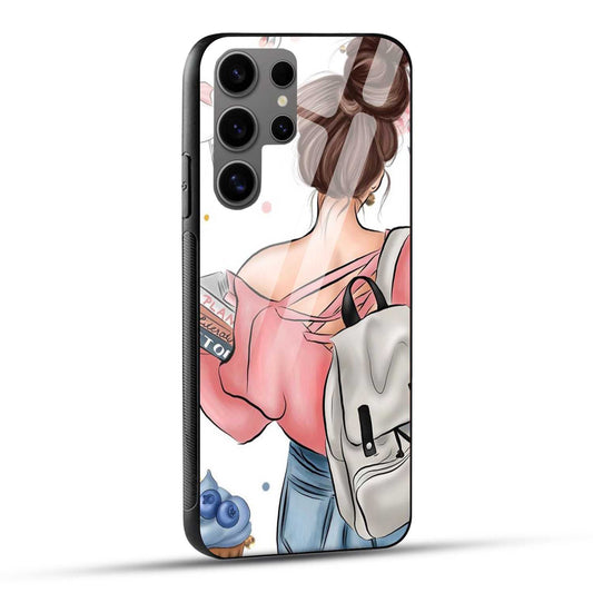 Samsung Galaxy S24 Ultra 5G Back Cover Padhaku Girl Printed Glass Case