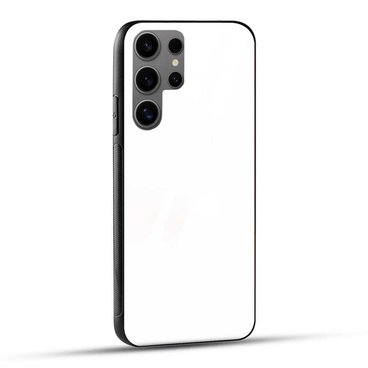 Samsung Galaxy S24 Ultra 5G Back Cover Plain White Printed Glass Case