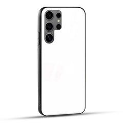Samsung Galaxy S24 Ultra 5G Back Cover Plain White Printed Glass Case