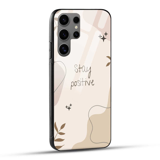 Samsung Galaxy S24 Ultra 5G Back Cover Cream Beige Aesthetic Printed Glass Case
