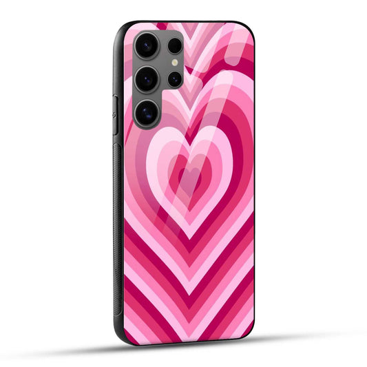 Samsung Galaxy S24 Ultra 5G Back Cover Love Hearts Printed Glass Case