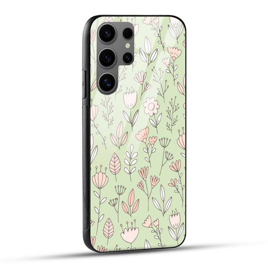 Samsung Galaxy S24 Ultra 5G Back Cover Flower Art Printed Glass Case