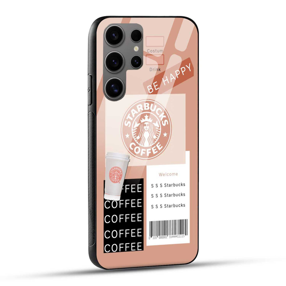 Samsung Galaxy S24 Ultra 5G Starbucks Coffee Printed Glass Case