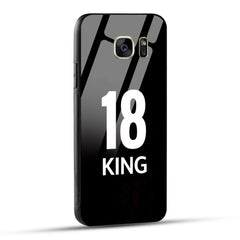 Samsung Galaxy S7 King number 18 Printed Glass Case