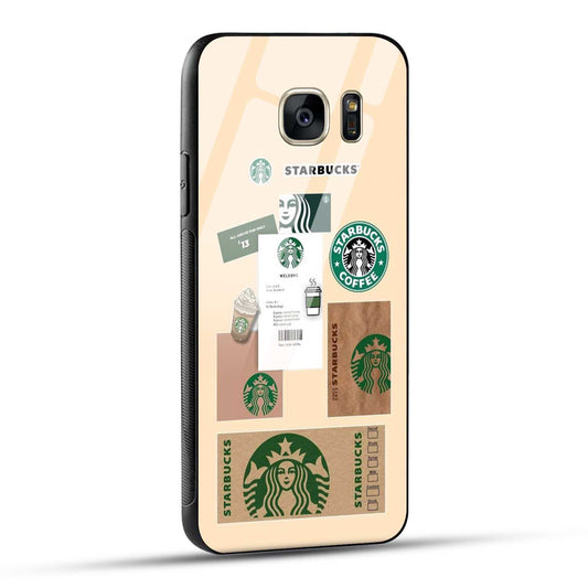 Samsung Galaxy S7 Back Cover Starbucks Coffee Printed Glass Case