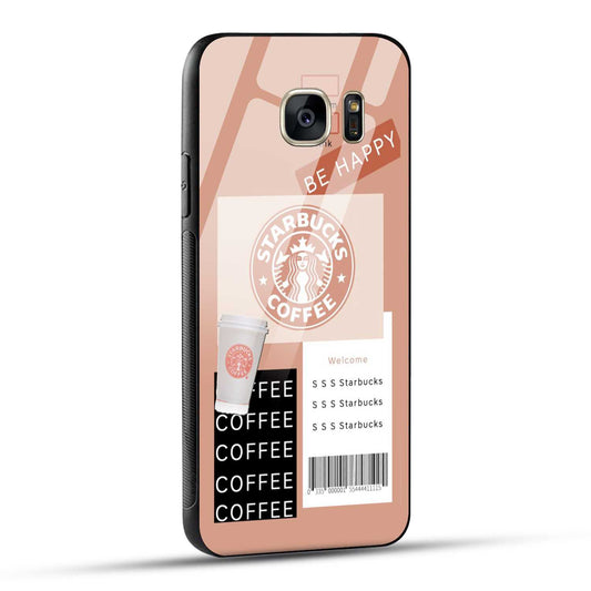 Samsung Galaxy S7 Starbucks Coffee Printed Glass Case