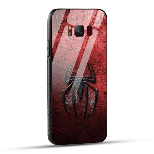Samsung Galaxy S8 Back Cover Red Spider Printed Glass Case