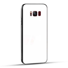 Samsung Galaxy S8 Back Cover Plain White Printed Glass Case