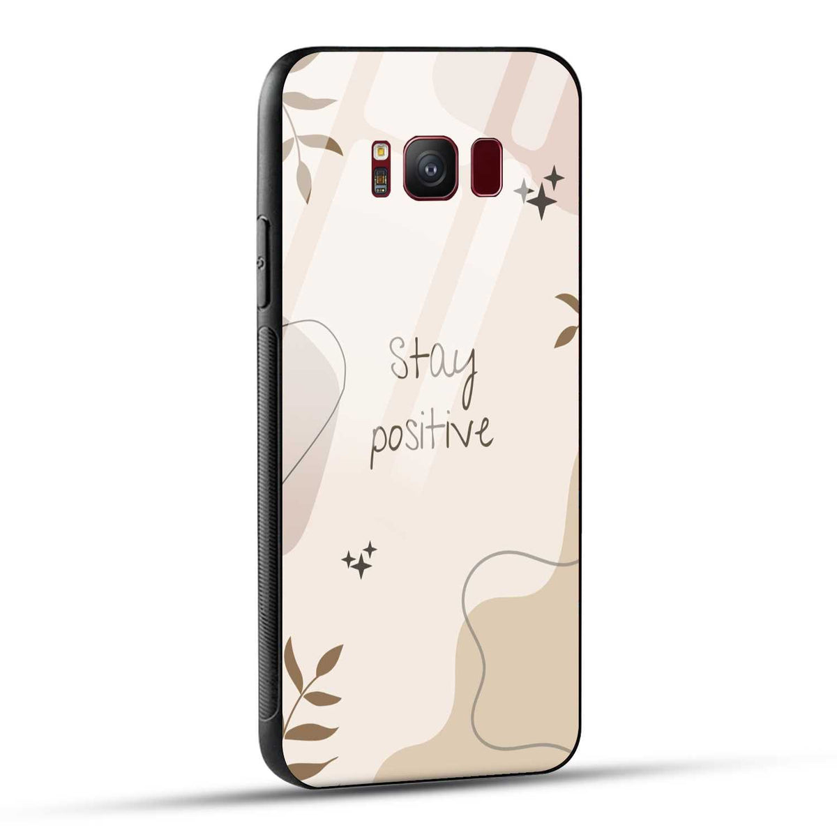 Samsung Galaxy S8 Back Cover Cream Beige Aesthetic Printed Glass Case