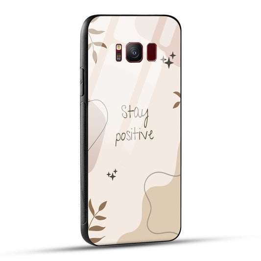 Samsung Galaxy S8 Back Cover Cream Beige Aesthetic Printed Glass Case