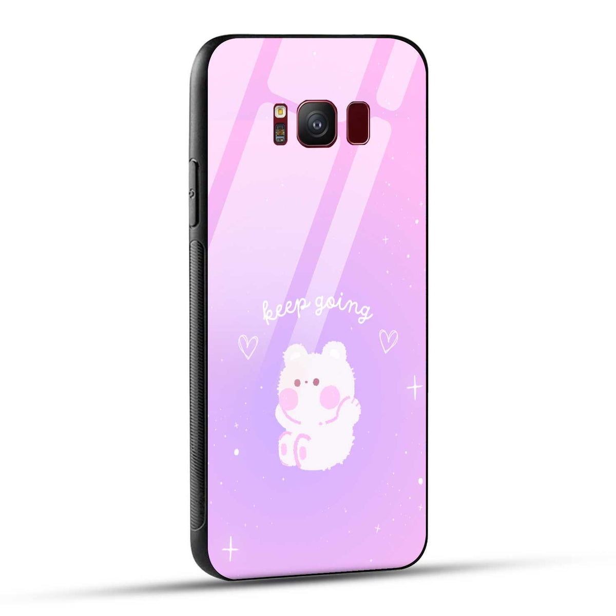 Samsung Galaxy S8 Back Cover Pink Purple Gradient Aesthetic Motivational Printed Glass Case