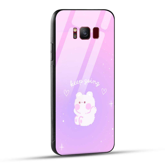 Samsung Galaxy S8 Back Cover Pink Purple Gradient Aesthetic Motivational Printed Glass Case