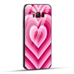 Samsung Galaxy S8 Back Cover Love Hearts Printed Glass Case