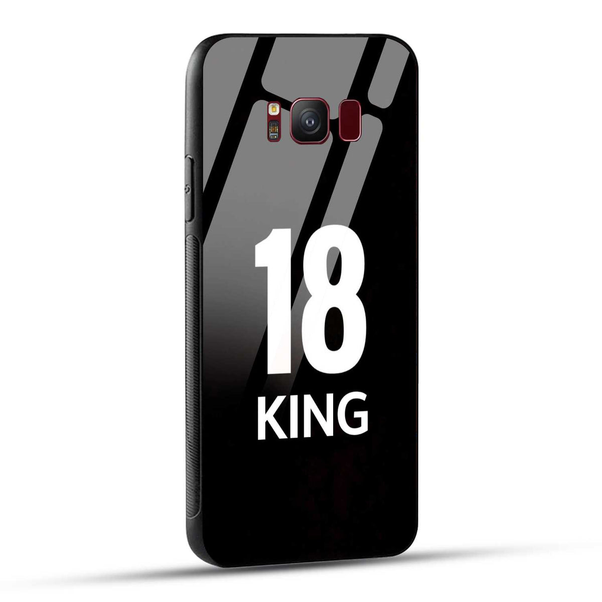 Samsung Galaxy S8 King number 18 Printed Glass Case