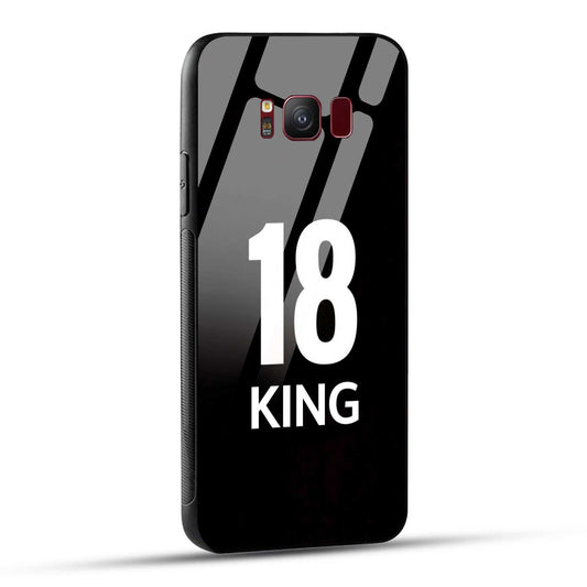 Samsung Galaxy S8 King number 18 Printed Glass Case