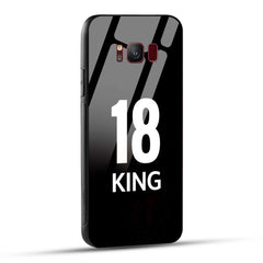 Samsung Galaxy S8 King number 18 Printed Glass Case