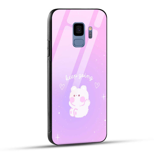 Samsung Galaxy S9 Back Cover Pink Purple Gradient Aesthetic Motivational Printed Glass Case
