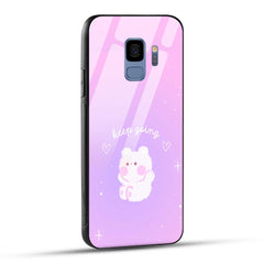 Samsung Galaxy S9 Back Cover Pink Purple Gradient Aesthetic Motivational Printed Glass Case