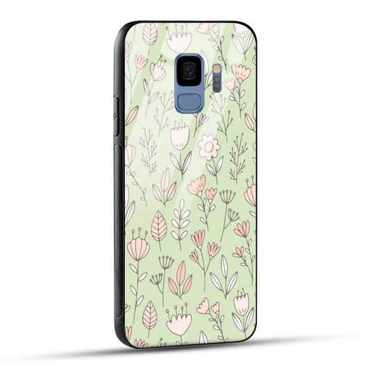 Samsung Galaxy S9 Back Cover Flower Art Printed Glass Case