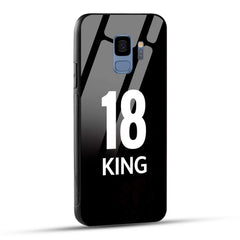 Samsung Galaxy S9 King number 18 Printed Glass Case