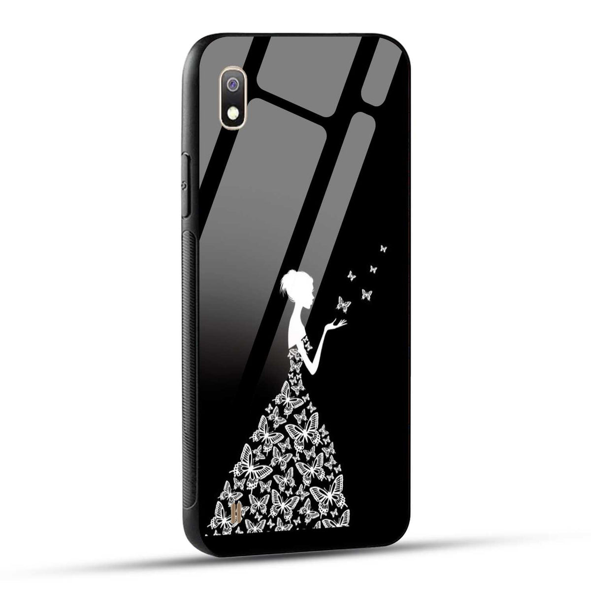 Samsung Galaxy A10 Back Cover Butterfly Girl Printed Glass Case