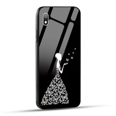 Samsung Galaxy A10 Back Cover Butterfly Girl Printed Glass Case