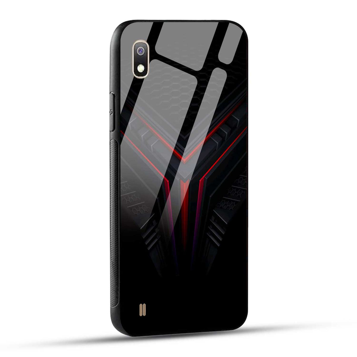 Samsung Galaxy A10 Back Cover Abstract Robotic Printed Glass Case