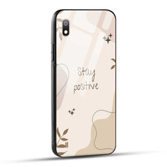 Samsung Galaxy A10 Back Cover Cream Beige Aesthetic Printed Glass Case
