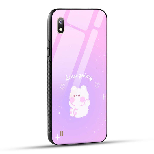 Samsung Galaxy A10 Back Cover Pink Purple Gradient Aesthetic Motivational Printed Glass Case