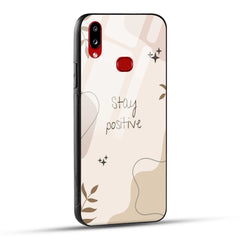 Samsung Galaxy A10s Back Cover Cream Beige Aesthetic Printed Glass Case