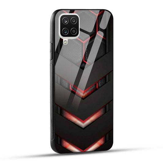 Samsung Galaxy A12 Back Cover Robotic Abstract Printed Glass Case