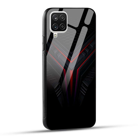 Samsung Galaxy A12 Back Cover Abstract Robotic Printed Glass Case