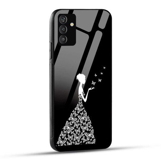 Samsung Galaxy F54 Back Cover Butterfly Girl Printed Glass Case