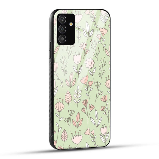Samsung Galaxy A14 5G Back Cover Flower Art Printed Glass Case