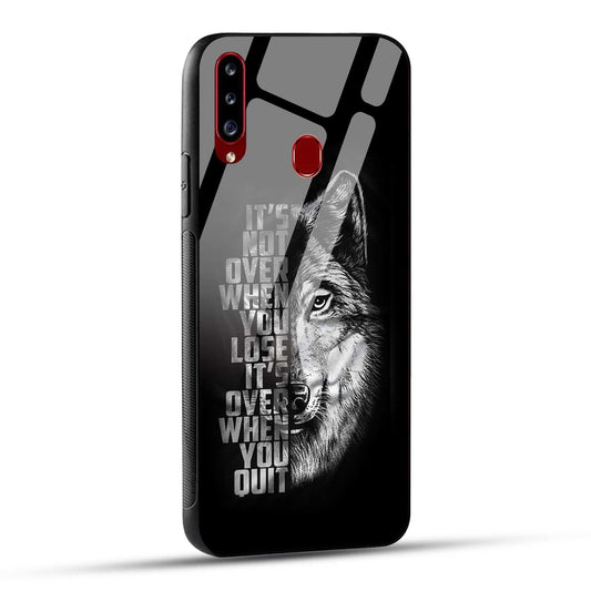Samsung Galaxy A20s Back Cover Motivational Positive Quote Printed Glass Case