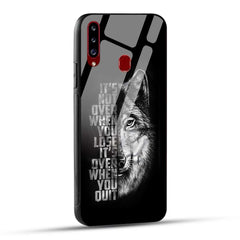 Samsung Galaxy A20s Back Cover Motivational Positive Quote Printed Glass Case