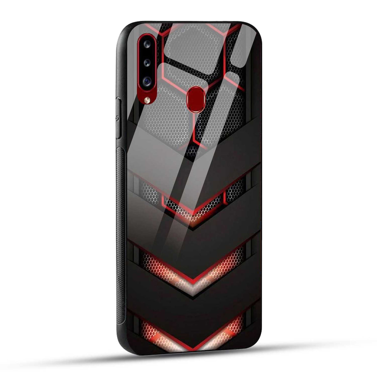 Samsung Galaxy A20s Back Cover Robotic Abstract Printed Glass Case
